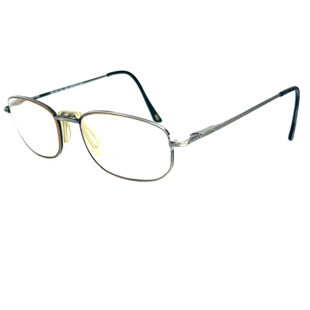 Vintage Henry Grethel Gentlemen Black Gray Metal Oval Frames Only‎ H14496